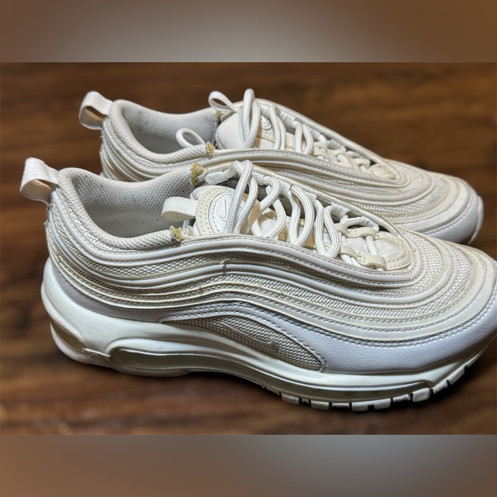 Nike Air Max 97 Cream White Sneakers – Size 6 Women’s - Picture 6 of 8